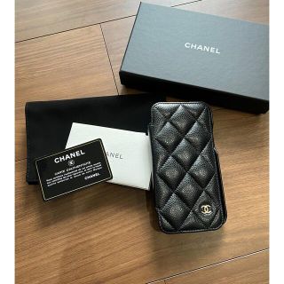 シャネル(CHANEL)の2点セット　 シャネル　iPhone ケース　ブラック　レア iPhone12(iPhoneケース)