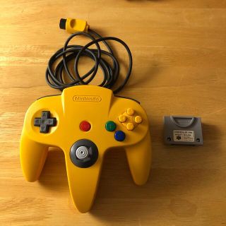 ニンテンドウ64(NINTENDO 64)のNINTENDO64コントローラー+コントローラーパック(その他)