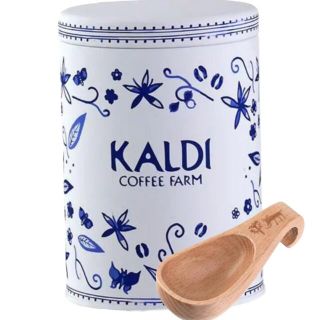 カルディ(KALDI)のカルディ　春のキャニスター缶  メジャースプーン(容器)