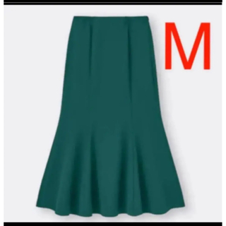 ジーユー(GU)のGU カットソーマーメイドロングスカート グリーン　緑(ロングスカート)