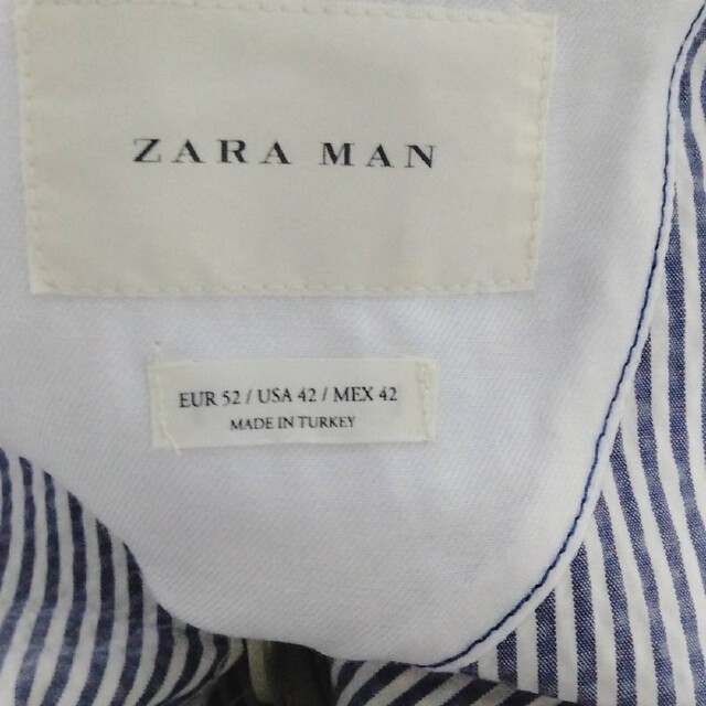 ZARA(ザラ)の希少 ZARA MAN シアサッカー セットアップ ジャケット パンツ スーツ メンズのスーツ(セットアップ)の商品写真