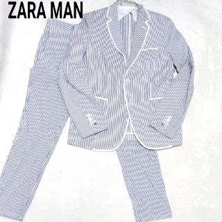 ザラ(ZARA)の希少 ZARA MAN シアサッカー セットアップ ジャケット パンツ スーツ(セットアップ)