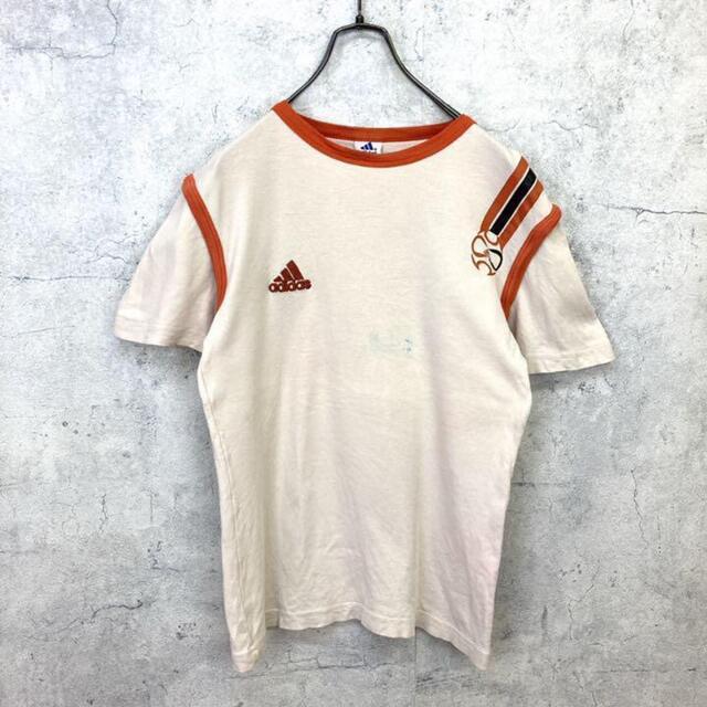 adidas(アディダス)の希少 90s アディダス Tシャツ 刺繍ロゴ プリント レディースのトップス(Tシャツ(半袖/袖なし))の商品写真