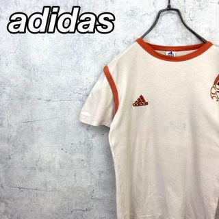 アディダス(adidas)の希少 90s アディダス Tシャツ 刺繍ロゴ プリント(Tシャツ(半袖/袖なし))