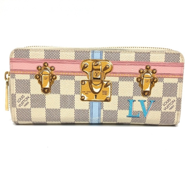 LOUIS VUITTON(ルイヴィトン)のルイヴィトン LOUIS VUITTON サマートランクコレクション N60109 ダミエ アズ―ル ポルトフォイユ クレマンス 長財布 ダミエアズールキャンバス ホワイト レディースのファッション小物(財布)の商品写真