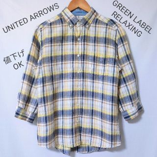 ユナイテッドアローズグリーンレーベルリラクシング(UNITED ARROWS green label relaxing)の【yuyu0808様専用】7部袖　チェック　シャツ【GREEN LABEL】(シャツ)