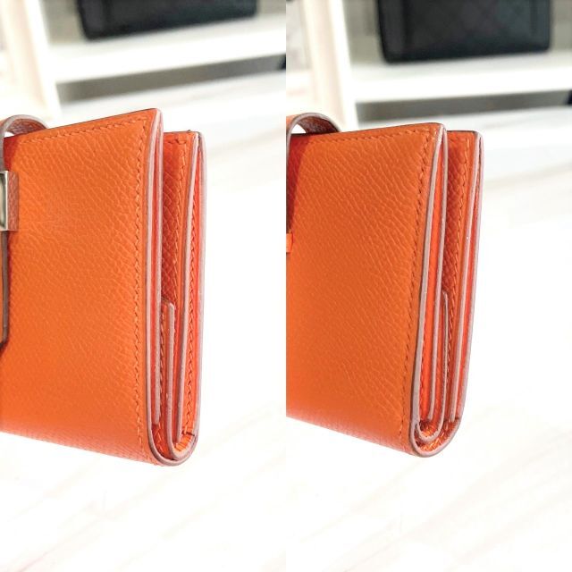HERMES - 美品☆ エルメス ベアンミニ エプソン 折り財布 HERMES - 美品☆ エルメス ベアンミニ エプソン 折り財布