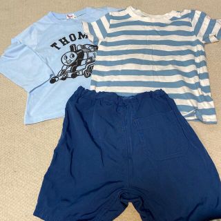 ムジルシリョウヒン(MUJI (無印良品))のトーマス長袖Tシャツと無印Tシャツ＆短パン 100 男の子(Tシャツ/カットソー)