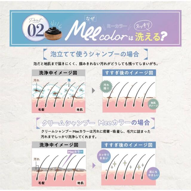 クリームシャンプー　Mee color（350g） 白髪対策と潤いを同時に叶える コスメ/美容のヘアケア/スタイリング(シャンプー)の商品写真