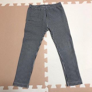 ユニクロ(UNIQLO)のユニクロ　レギンス　10分丈　ギンガムチェック　ブラック（サイズ110）(パンツ/スパッツ)