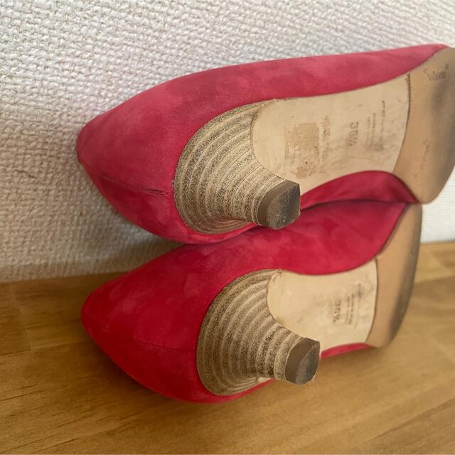 PELLICO ペリーコ パンプス スエード フラット 赤 レッド 23.5cm