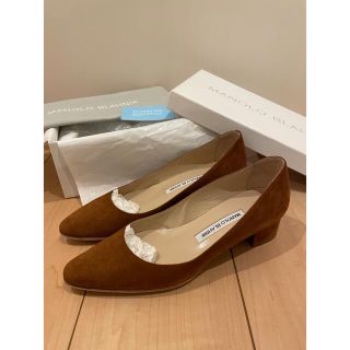 マノロブラニク(MANOLO BLAHNIK)の美品　マノロブラニク MANOLO BLANIHK リストニー　ブラウン　37(ハイヒール/パンプス)