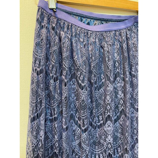 【未使用】スカート レース ブルー chocol raffine robe レディースのスカート(ロングスカート)の商品写真