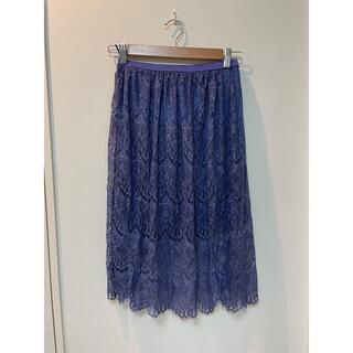 【未使用】スカート レース ブルー chocol raffine robe(ロングスカート)