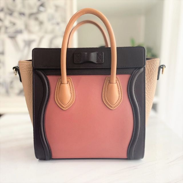 celine(セリーヌ)の美品☆　セリーヌ　ラゲージ　ナノ　トリコロール　2way　ハンドバッグ レディースのバッグ(ハンドバッグ)の商品写真