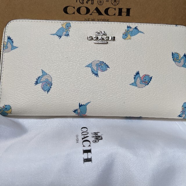 COACH長財布 ディズニーコラボ　幸せの青い鳥