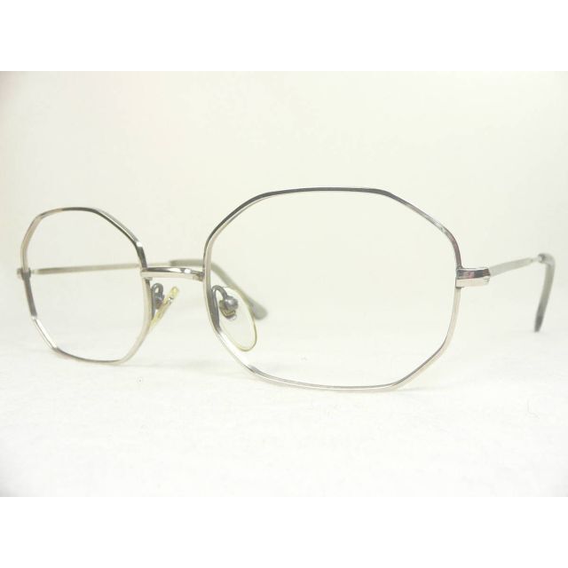 SILVER ヴィンテージ 眼鏡 フレーム 八角形 オクタゴン シルバーファッション小物