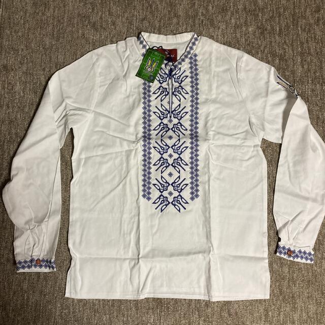 トップスウクライナ　刺繍　シャツ　サッカー　ブラウス　タグ付き未使用品
