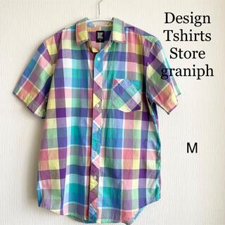 グラニフ(Design Tshirts Store graniph)のグラニフ　チェック　半袖シャツ　M(シャツ)