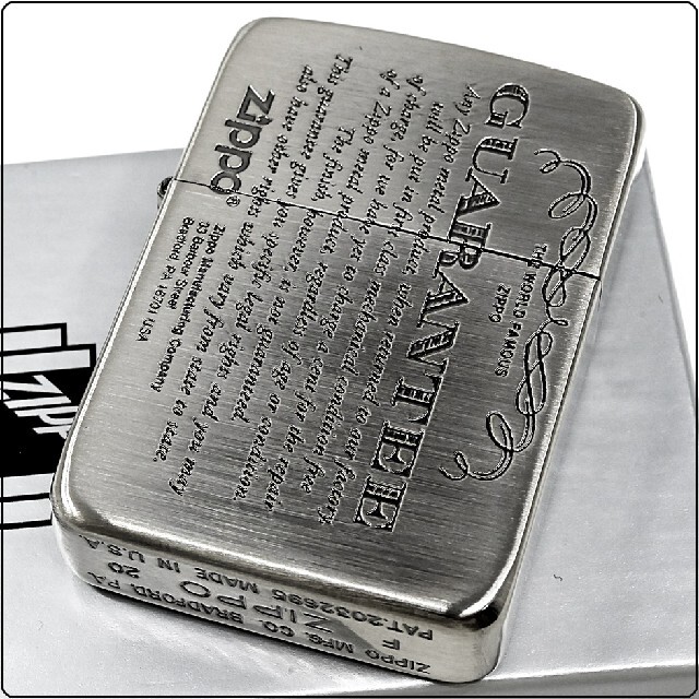 ZIPPO(ジッポー)の『送料無料』1941復刻 ZIPPO◇ギャランティ柄◇シルバー古美◇ジッポ メンズのファッション小物(タバコグッズ)の商品写真