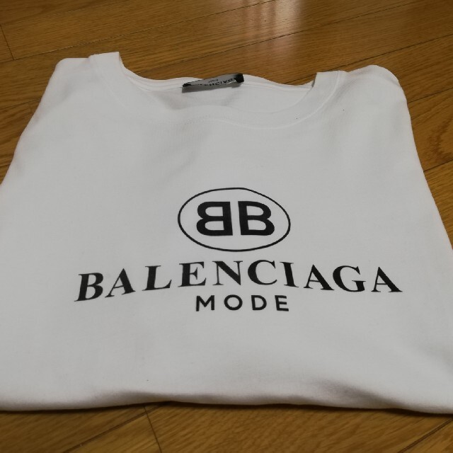 バレンシアガ BALENCIAGA ロゴTシャツ Lサイズ 美品 半袖 ホワイト