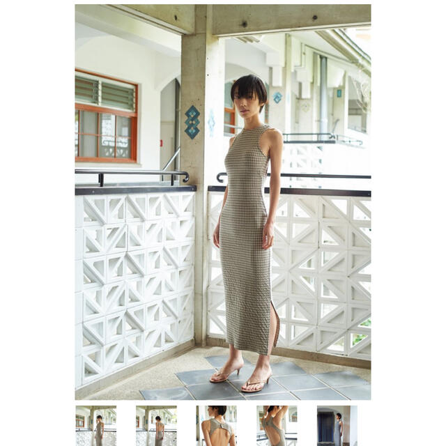 Rosary moon - ロザリームーン✨ Gingham Body Fit Dressの通販 Rosary moon - ロザリームーン✨ Gingham Body Fit Dressの通販
