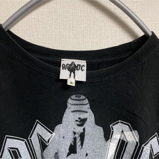 ACDC エーシーディーシー ロックバンド 両面プリント 半袖Tシャツ ブラック