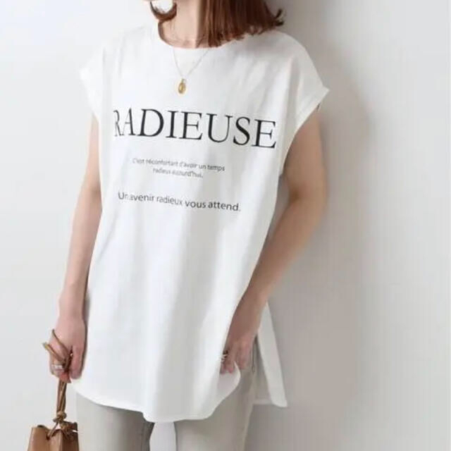 Spick & Span(スピックアンドスパン)のアンドスパン21S/S▼ RADIEUSE フレンチT◆ ホワイト レディースのトップス(Tシャツ(半袖/袖なし))の商品写真