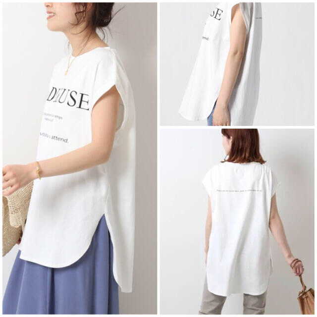 Spick & Span(スピックアンドスパン)のアンドスパン21S/S▼ RADIEUSE フレンチT◆ ホワイト レディースのトップス(Tシャツ(半袖/袖なし))の商品写真