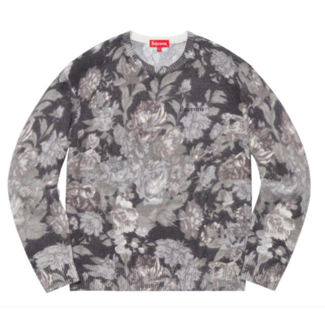 supreme printed floral angora sweater