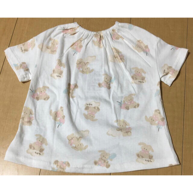 しまむら(シマムラ)のうさぎ柄セットアップ 90 キッズ/ベビー/マタニティのキッズ服女の子用(90cm~)(Tシャツ/カットソー)の商品写真