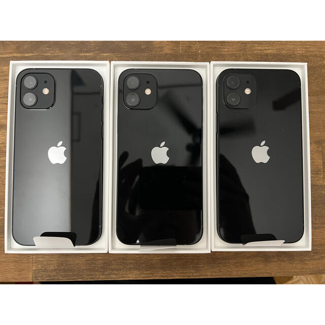 iPhone12　64GB　SIMフリー　本体　ブラック　3台　black