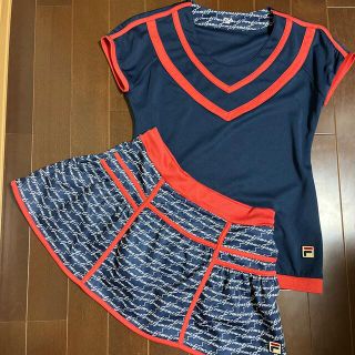 フィラ(FILA)の[ヒッキー様］フィラ　テニス　ウェア　セットアップ　上下　ピンク　ネイビー (ウェア)