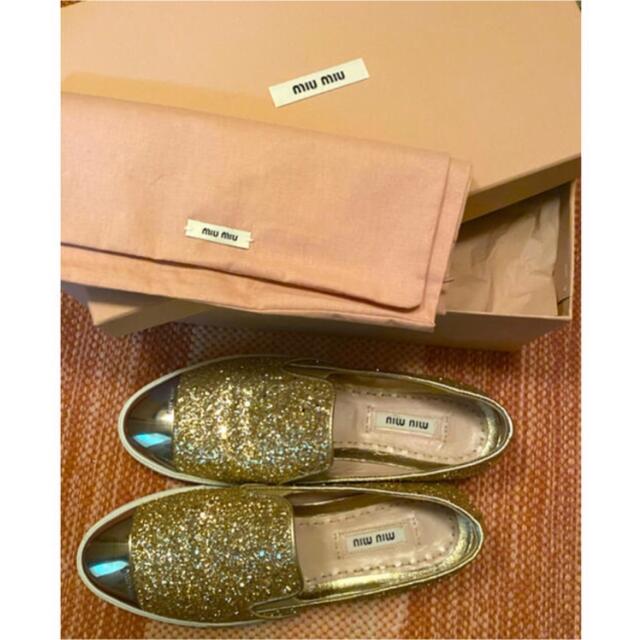 miumiuグリッタースリッポン美品 | フリマアプリ ラクマ