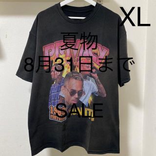 新品未使用送料込み クリスブラウンユーズド加工ブートレグTシャツ 黒XL(Tシャツ/カットソー(半袖/袖なし))