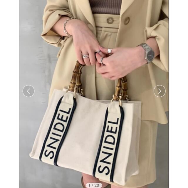 SNIDEL(スナイデル)のスナイデル ❣️ バンブーロゴバッグ レディースのバッグ(ハンドバッグ)の商品写真