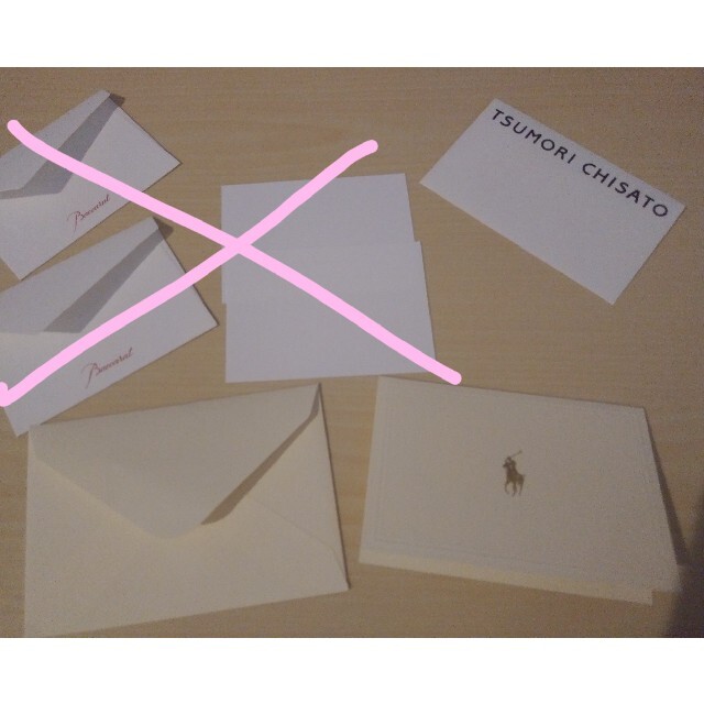 Ralph Lauren(ラルフローレン)のミニメッセージカード・封筒セット ハンドメイドの文具/ステーショナリー(カード/レター/ラッピング)の商品写真