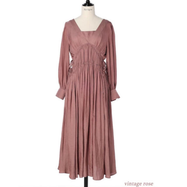 ロングワンピース/マキシワンピースSide Bow Vintage Twill Dress