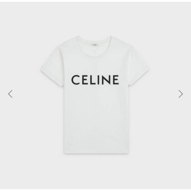 CELINE ロゴTシャツ　WT/BKトップス