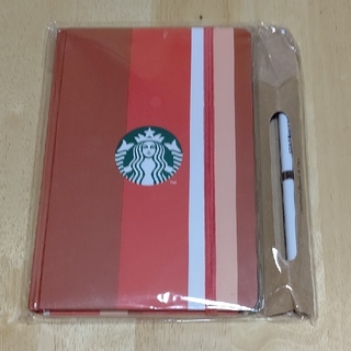 スターバックスコーヒー(Starbucks Coffee)の⭐️スターバックス ホリデー2018 ジャーナルブックストライプ&ペン【未使用】(ノート/メモ帳/ふせん)