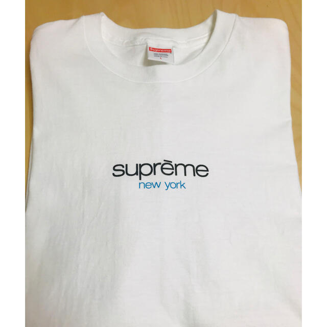 supreme classic logo tee white L