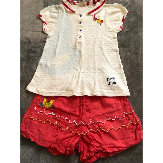 Petit jam(プチジャム)のhocri様専用プチジャム カットソー ショートパンツ 130 キッズ/ベビー/マタニティのキッズ服女の子用(90cm~)(Tシャツ/カットソー)の商品写真