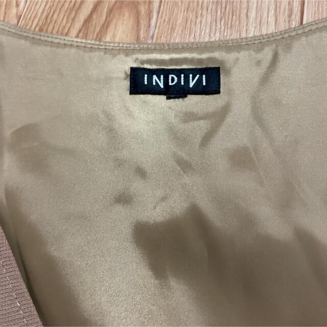 INDIVI(インディヴィ)のINDIVI インディヴィ　プリーツ　ベルト付きジャンパースカート　36 レディースのワンピース(ひざ丈ワンピース)の商品写真