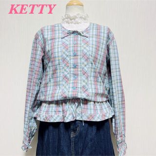 ケティ(ketty)のKETTY●チェック柄コットンブラウス●ケティ●美品(シャツ/ブラウス(長袖/七分))