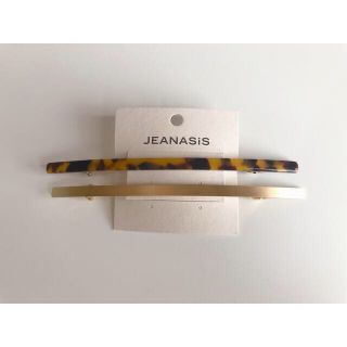 ジーナシス(JEANASIS)のおまけ付 JEANASIS ロングバー 細 バレッタ 2P ゴールド 新品未使用(バレッタ/ヘアクリップ)