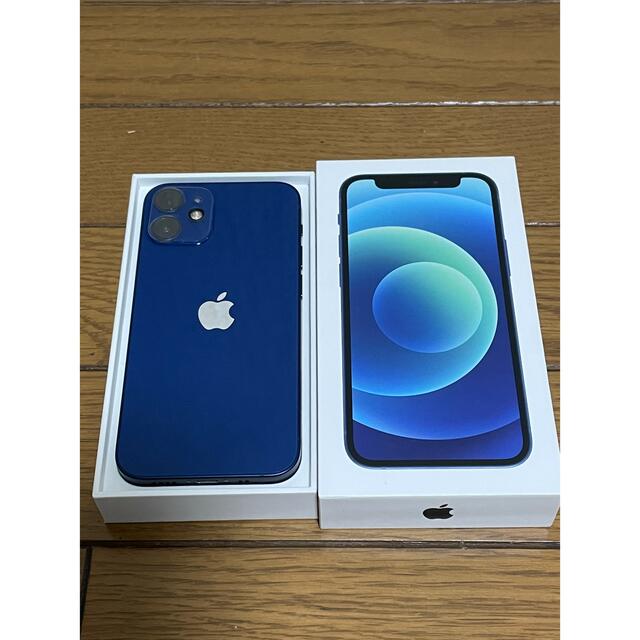 Apple(アップル)のiPhone 12 mini ブルー　青　64GB  SIMロック解除済み スマホ/家電/カメラのスマートフォン/携帯電話(スマートフォン本体)の商品写真