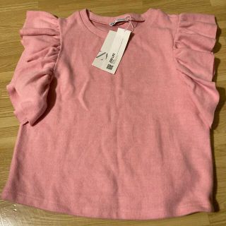 ZARA フリルトップス ピンク(カットソー(半袖/袖なし))