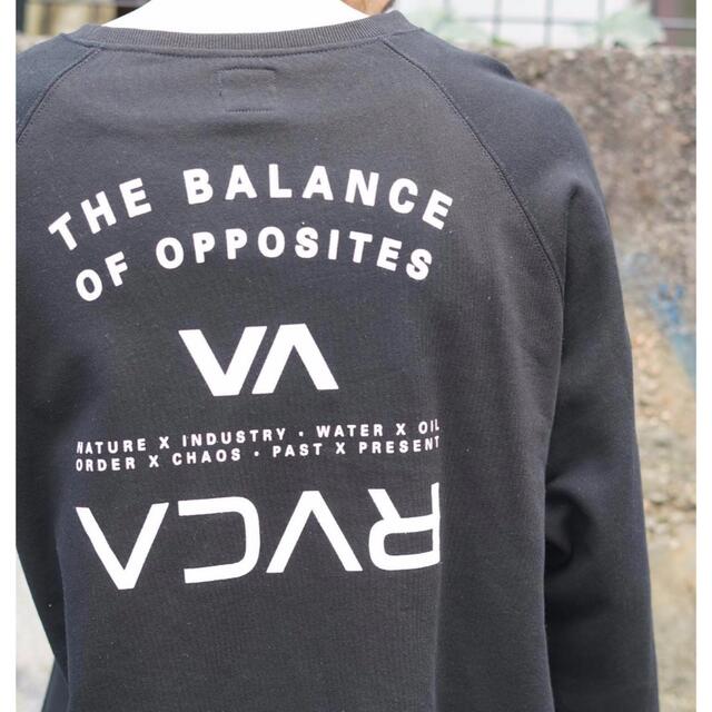 RVCA ルーカ✨スウェット クルーネック 裏起毛 ロゴ 背面プリント Mサイズ