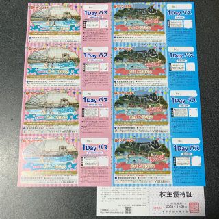 東京サマーランド株主招待券8枚　大井競馬場株主優待証1枚(遊園地/テーマパーク)