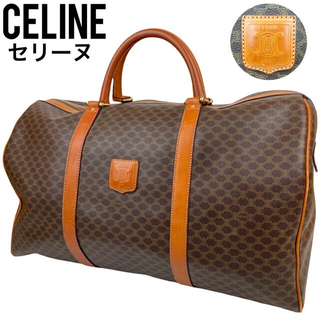 CELINE 大容量 マカダム トリオンフ ボストンバッグ トラベルバッグ 総柄